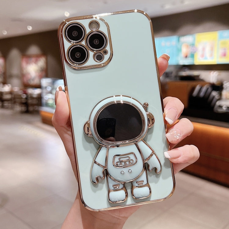 Electroplating Astronaut Holder Phone Case, For iPhone 16 Pro Max, For iPhone 16 Pro�������������...