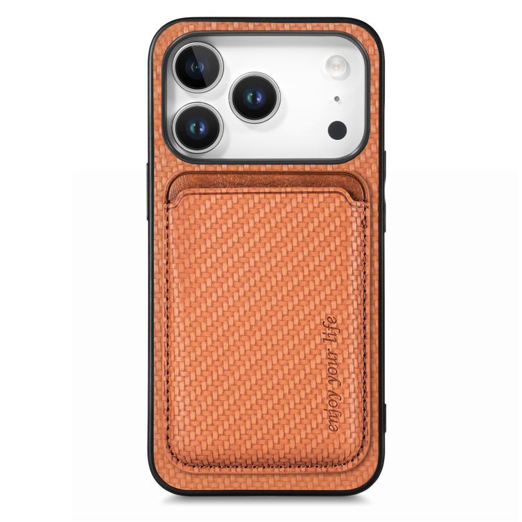 Carbon Fiber Leather Card Magsafe Phone Case