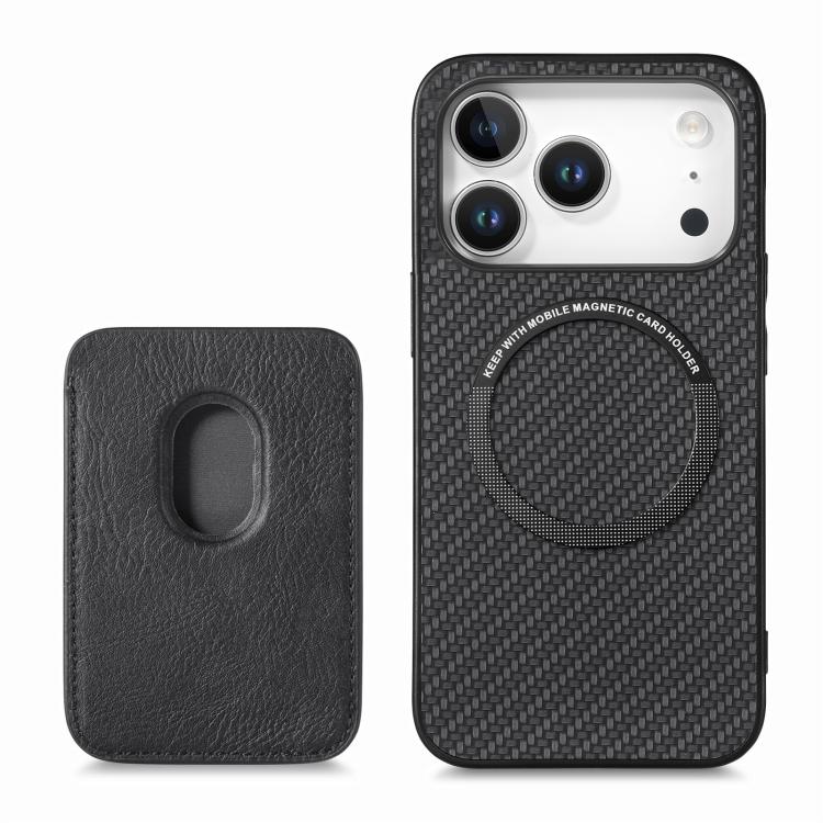 Carbon Fiber Leather Card Magsafe Phone Case