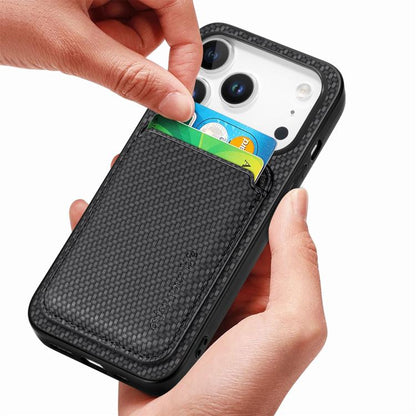 Carbon Fiber Leather Card Magsafe Phone Case