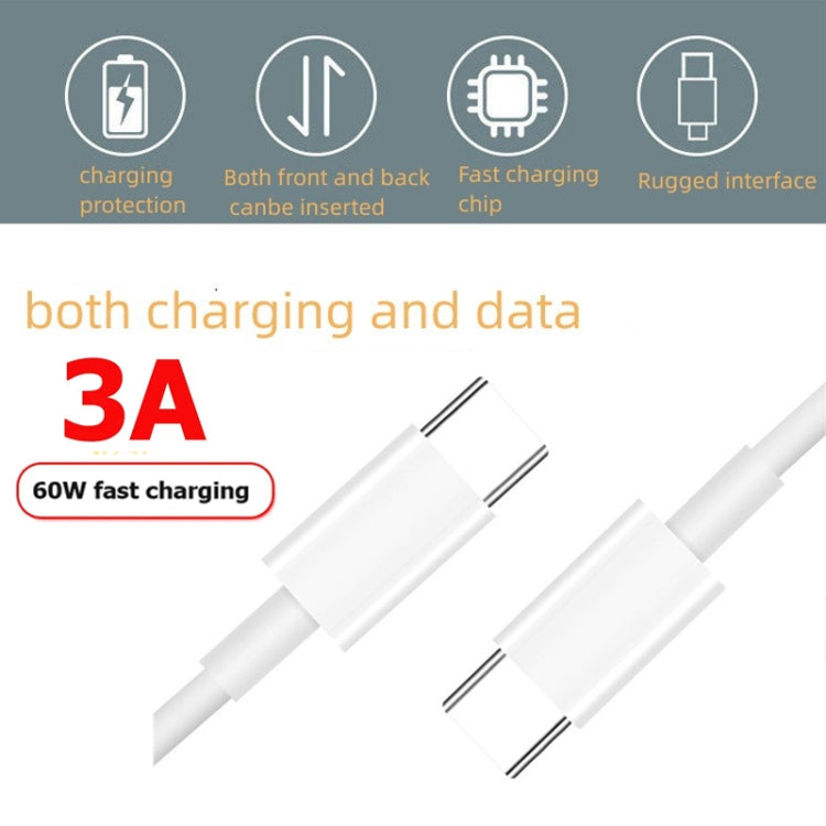 XJ-97 60W 3A USB-C / Type-C to Type-C Fast Charging Data Cable, 0.3m, 0.5m, 1m, 2m