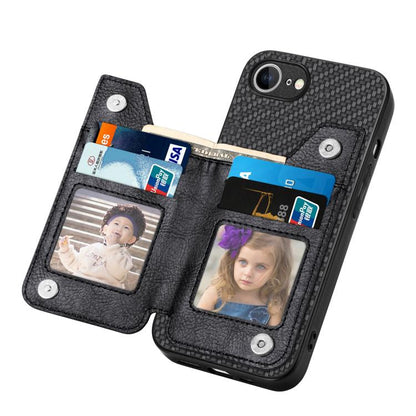 Carbon Fiber Horizontal Flip Zipper Wallet Phone Case, For iPhone 16e, For iPhone 16 Pro Max�����...