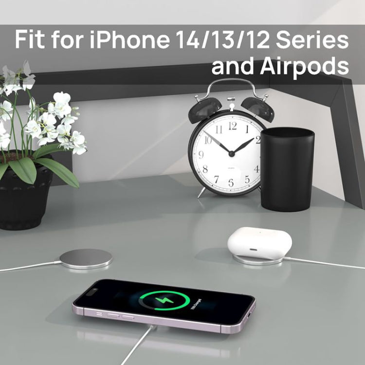 DS-WXC103 15W Max MagSafe Magnetic Wireless Charger for iPhone 15/14/13 / AirPods Pro, No Adapter...