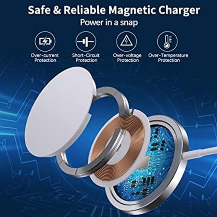 DS-WXC103 15W Max MagSafe Magnetic Wireless Charger for iPhone 15/14/13 / AirPods Pro, No Adapter...