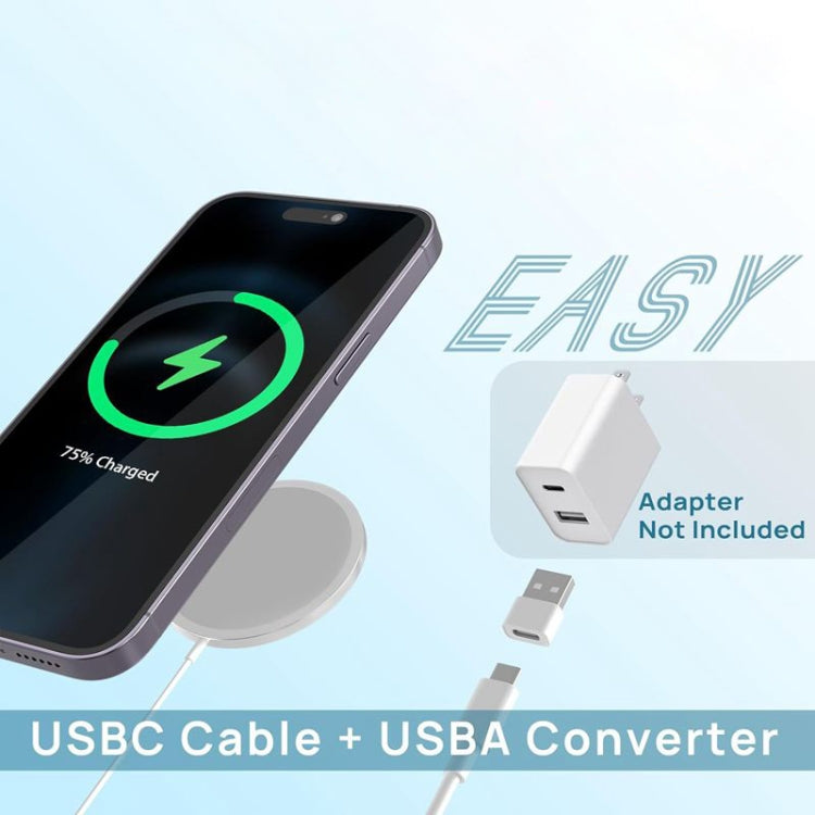 DS-WXC103 15W Max MagSafe Magnetic Wireless Charger for iPhone 15/14/13 / AirPods Pro, No Adapter...