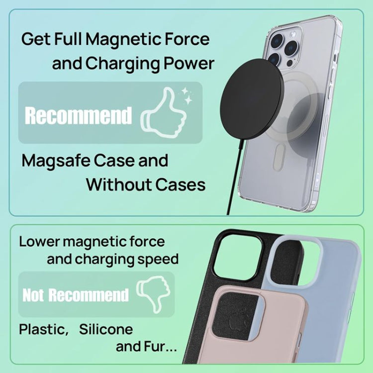DS-WXC103 15W Max MagSafe Magnetic Wireless Charger for iPhone 15/14/13 / AirPods Pro, No Adapter...