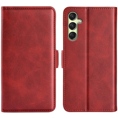 Dual-side Magnetic Buckle Horizontal Flip Leather Phone Case