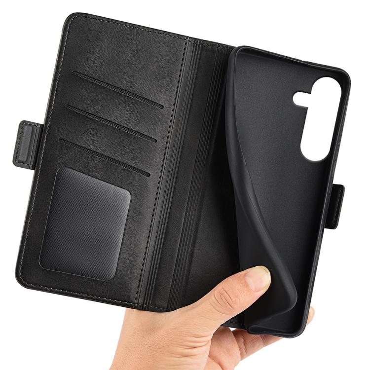 Dual-side Magnetic Buckle Horizontal Flip Leather Phone Case