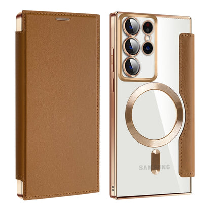 Shield MagSafe RFID Anti-theft Leather Phone Case, For Samsung Galaxy S23 FE 5G������������������...