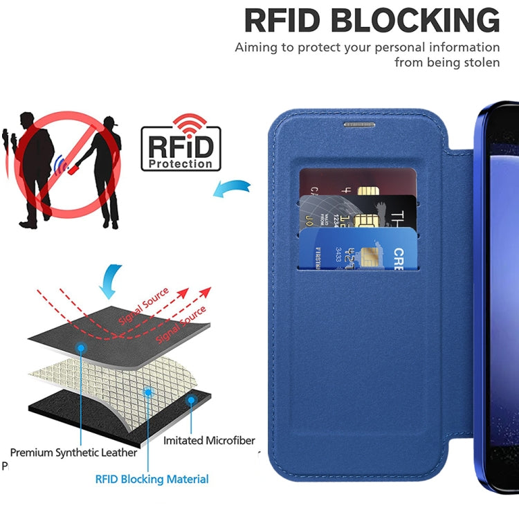 Shield MagSafe RFID Anti-theft Leather Phone Case, For Samsung Galaxy S23 FE 5G������������������...