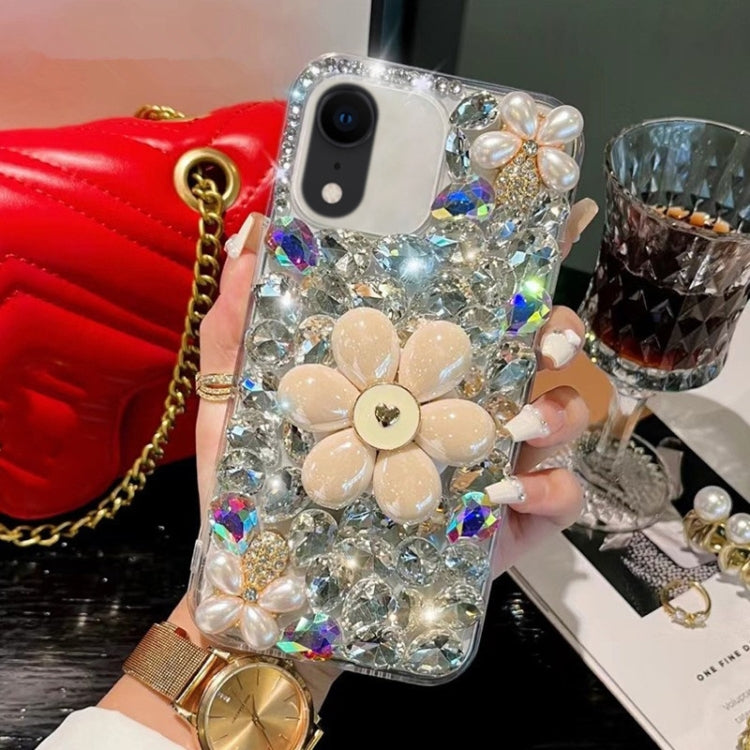 Sunflower Holder Hand-set Diamond PC Phone Case, For iPhone 11 Pro, For iPhone XR, For iPhone XS ...