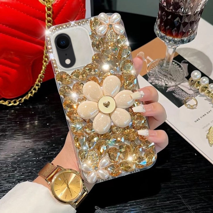 Sunflower Holder Hand-set Diamond PC Phone Case, For iPhone 11 Pro, For iPhone XR, For iPhone XS ...