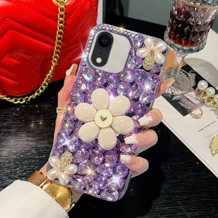 Sunflower Holder Hand-set Diamond PC Phone Case, For iPhone 11 Pro, For iPhone XR, For iPhone XS ...