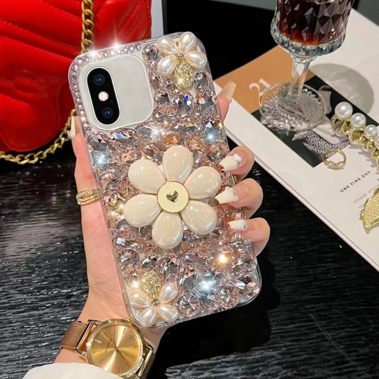 Sunflower Holder Hand-set Diamond PC Phone Case, For iPhone 11 Pro, For iPhone XR, For iPhone XS ...