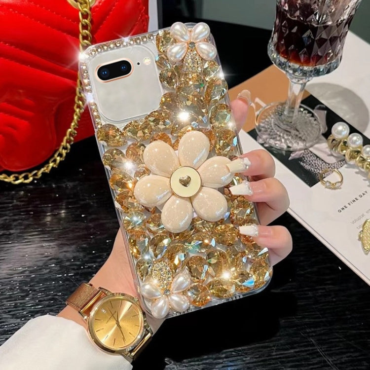 Sunflower Holder Hand-set Diamond PC Phone Case, For iPhone 11 Pro, For iPhone XR, For iPhone XS ...