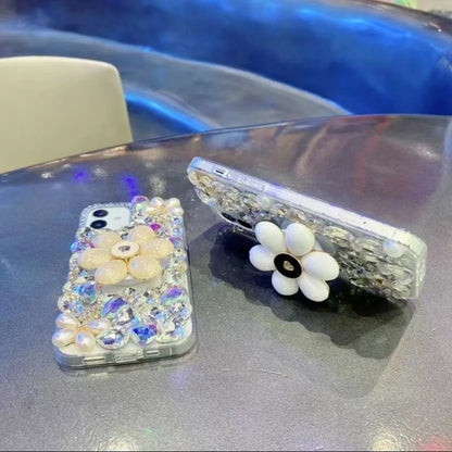 Sunflower Holder Hand-set Diamond PC Phone Case, For iPhone 11 Pro, For iPhone XR, For iPhone XS ...