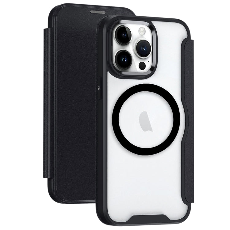 RFID Blocking Adsorption Flip MagSafe Leather Phone Case, For iPhone 16 Pro Max, For iPhone 16 Pr...