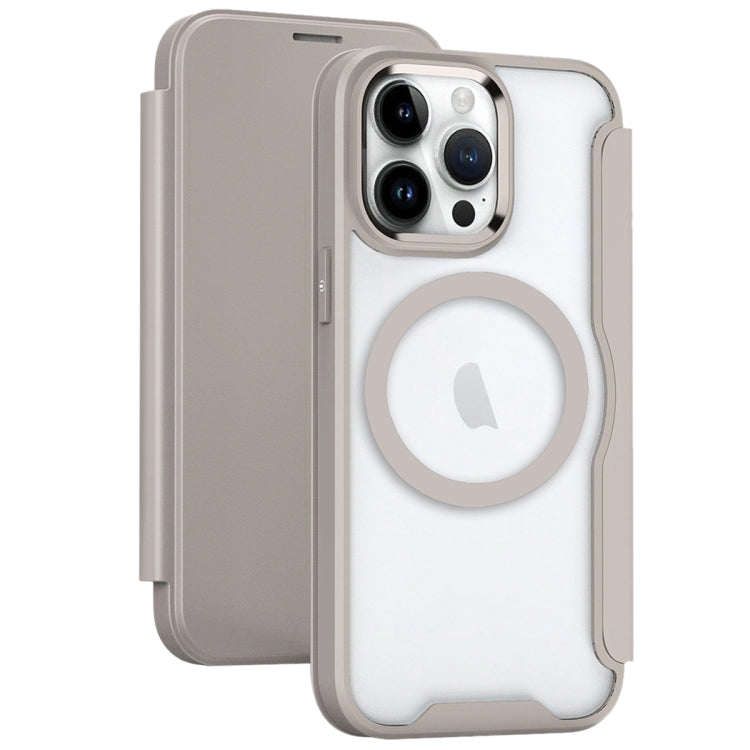 RFID Blocking Adsorption Flip MagSafe Leather Phone Case, For iPhone 16 Pro Max, For iPhone 16 Pr...