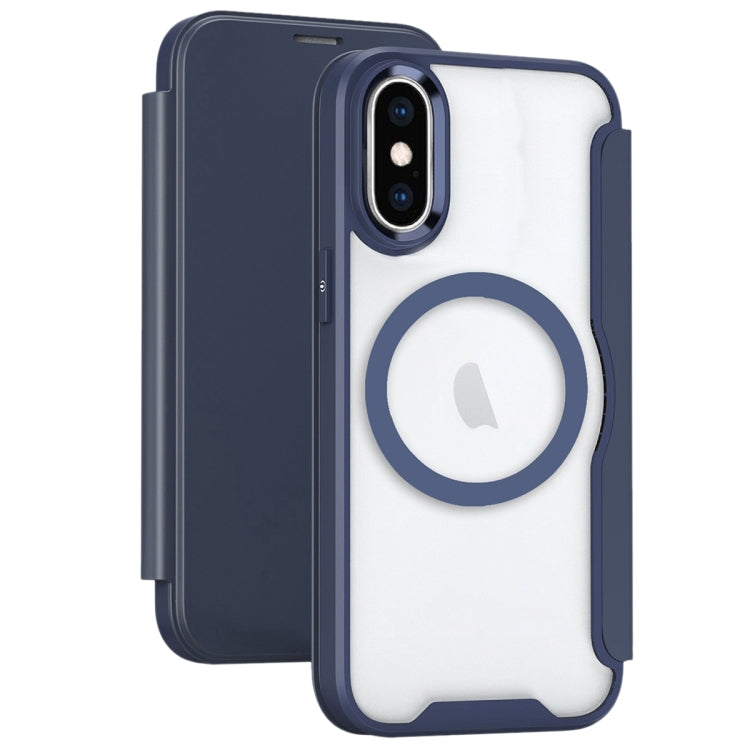 RFID Blocking Adsorption Flip MagSafe Leather Phone Case, For iPhone 11, For iPhone XS�����������...