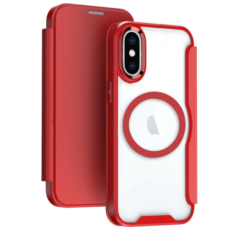 RFID Blocking Adsorption Flip MagSafe Leather Phone Case, For iPhone 11, For iPhone XS�����������...