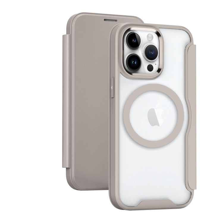 RFID Blocking Adsorption Flip MagSafe Leather Phone Case, For iPhone 16 Pro Max, For iPhone 16 Pr...