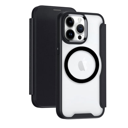 RFID Blocking Adsorption Flip MagSafe Leather Phone Case, For iPhone 16 Pro Max, For iPhone 16 Pr...