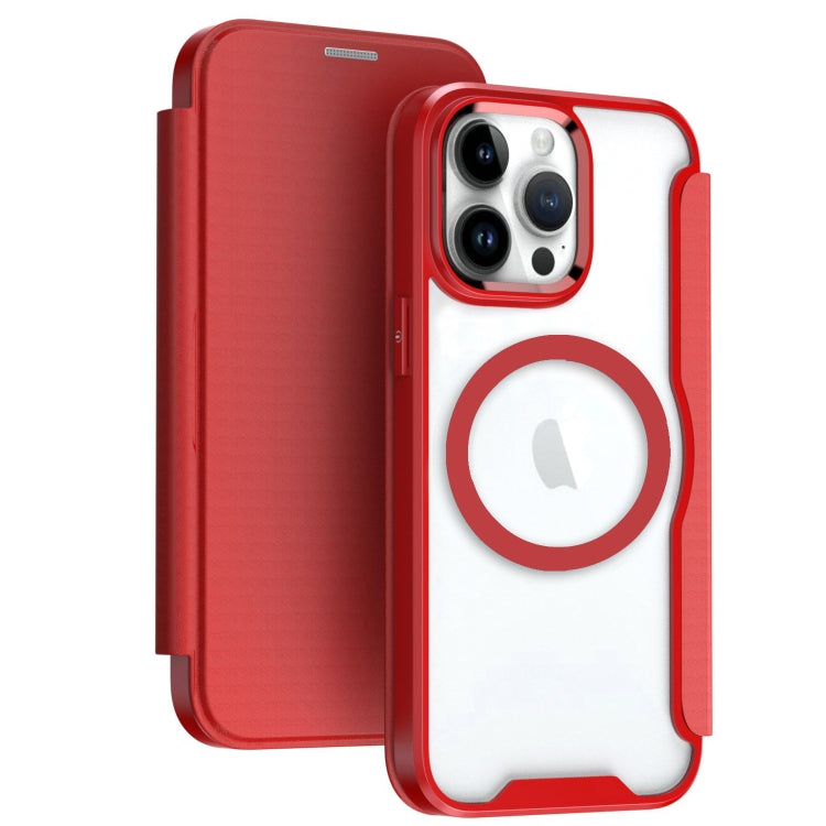 RFID Blocking Adsorption Flip MagSafe Leather Phone Case, For iPhone 16 Pro Max, For iPhone 16 Pr...