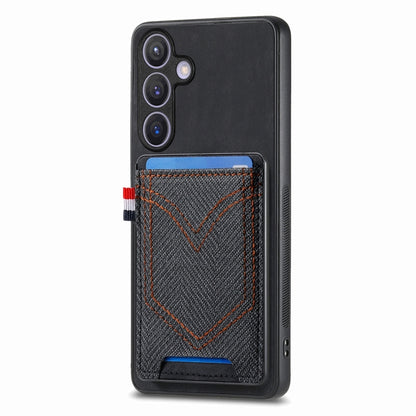 Denim Texture Leather Skin Phone Case with Card Slot