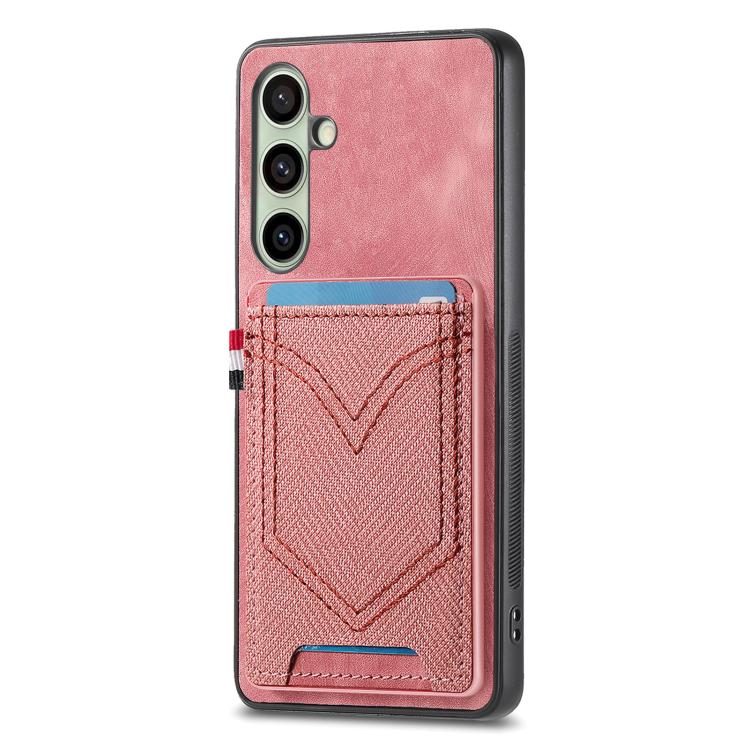 Denim Texture Leather Skin Phone Case with Card Slot