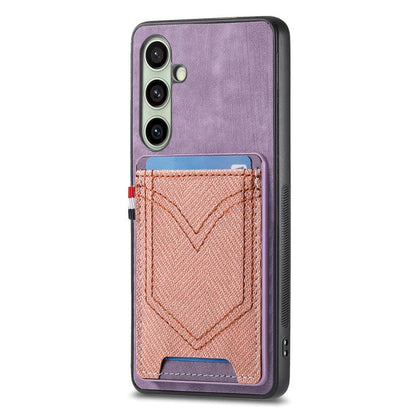Denim Texture Leather Skin Phone Case with Card Slot