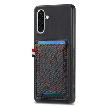 Denim Texture Leather Skin Phone Case with Card Slot
