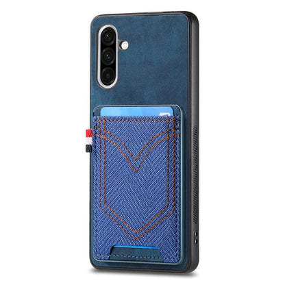 Denim Texture Leather Skin Phone Case with Card Slot