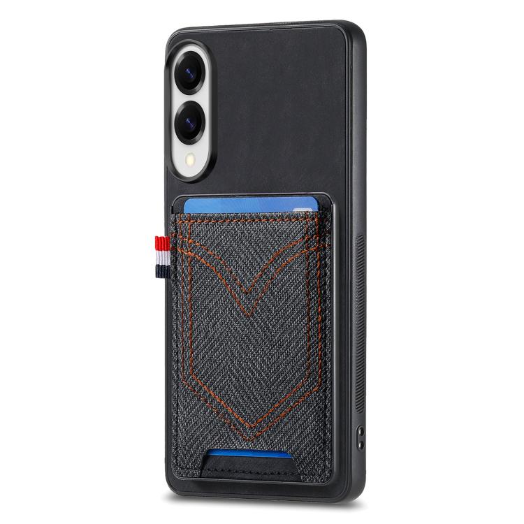 Denim Texture Leather Skin Phone Case with Card Slot