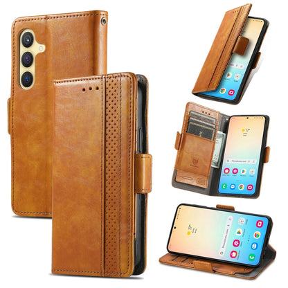 CaseNeo Splicing Dual Magnetic Buckle Leather Phone Case