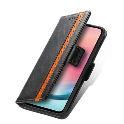 CaseNeo Splicing Dual Magnetic Buckle Leather Phone Case
