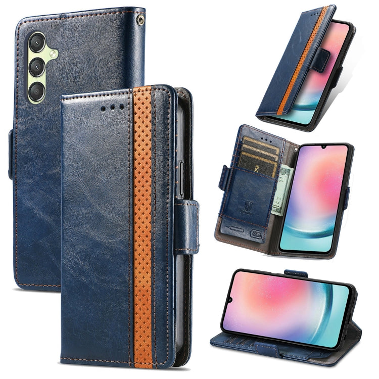 CaseNeo Splicing Dual Magnetic Buckle Leather Phone Case