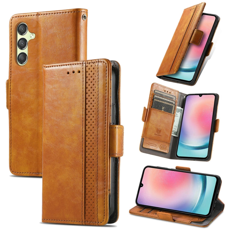 CaseNeo Splicing Dual Magnetic Buckle Leather Phone Case