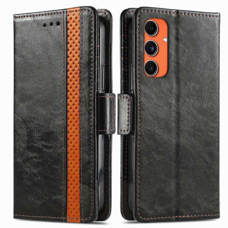 CaseNeo Splicing Dual Magnetic Buckle Leather Phone Case