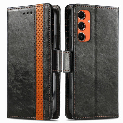 CaseNeo Splicing Dual Magnetic Buckle Leather Phone Case