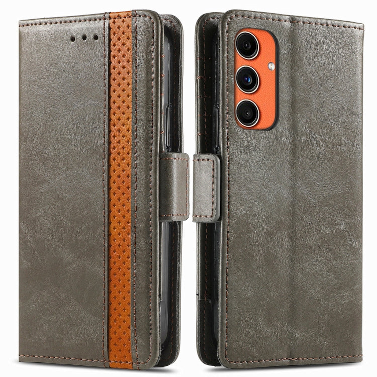 CaseNeo Splicing Dual Magnetic Buckle Leather Phone Case