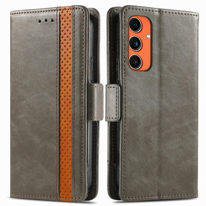 CaseNeo Splicing Dual Magnetic Buckle Leather Phone Case