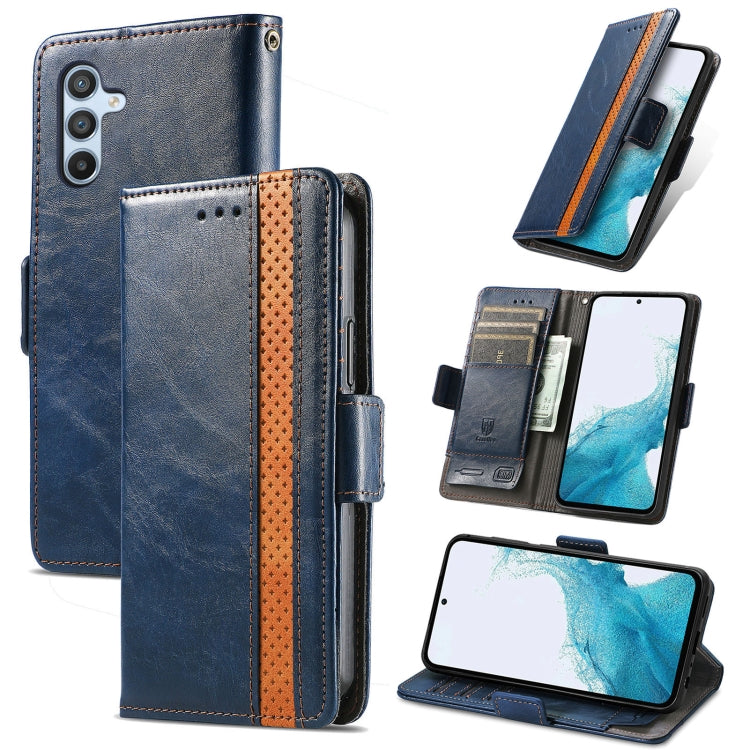 CaseNeo Splicing Dual Magnetic Buckle Leather Phone Case