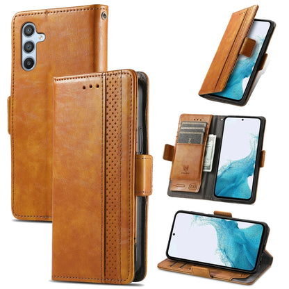 CaseNeo Splicing Dual Magnetic Buckle Leather Phone Case
