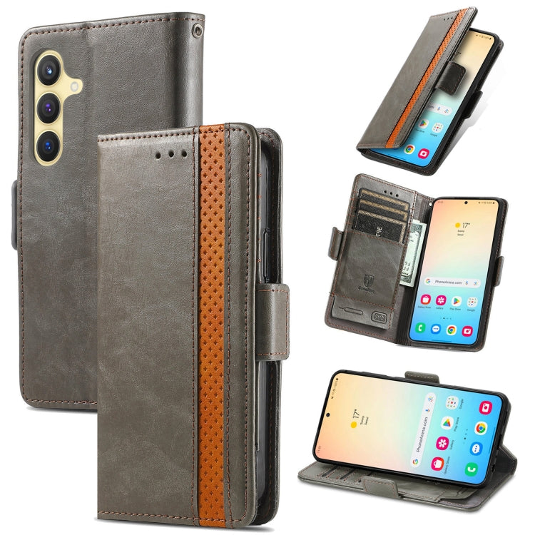 CaseNeo Splicing Dual Magnetic Buckle Leather Phone Case