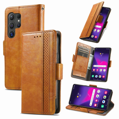CaseNeo Splicing Dual Magnetic Buckle Leather Phone Case