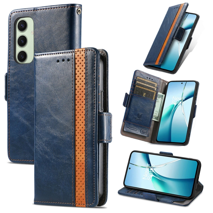 CaseNeo Splicing Dual Magnetic Buckle Leather Phone Case