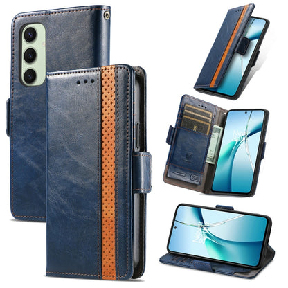 CaseNeo Splicing Dual Magnetic Buckle Leather Phone Case