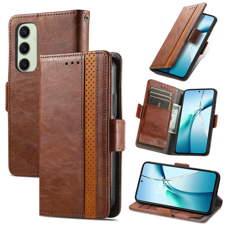 CaseNeo Splicing Dual Magnetic Buckle Leather Phone Case