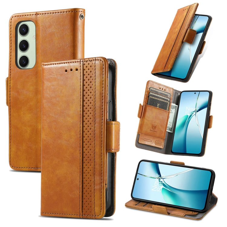 CaseNeo Splicing Dual Magnetic Buckle Leather Phone Case