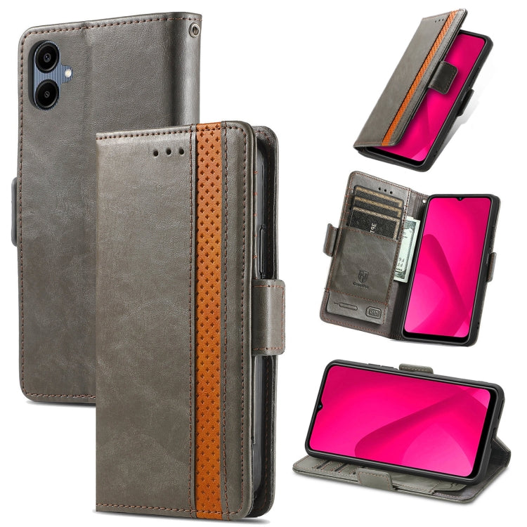 CaseNeo Splicing Dual Magnetic Buckle Leather Phone Case